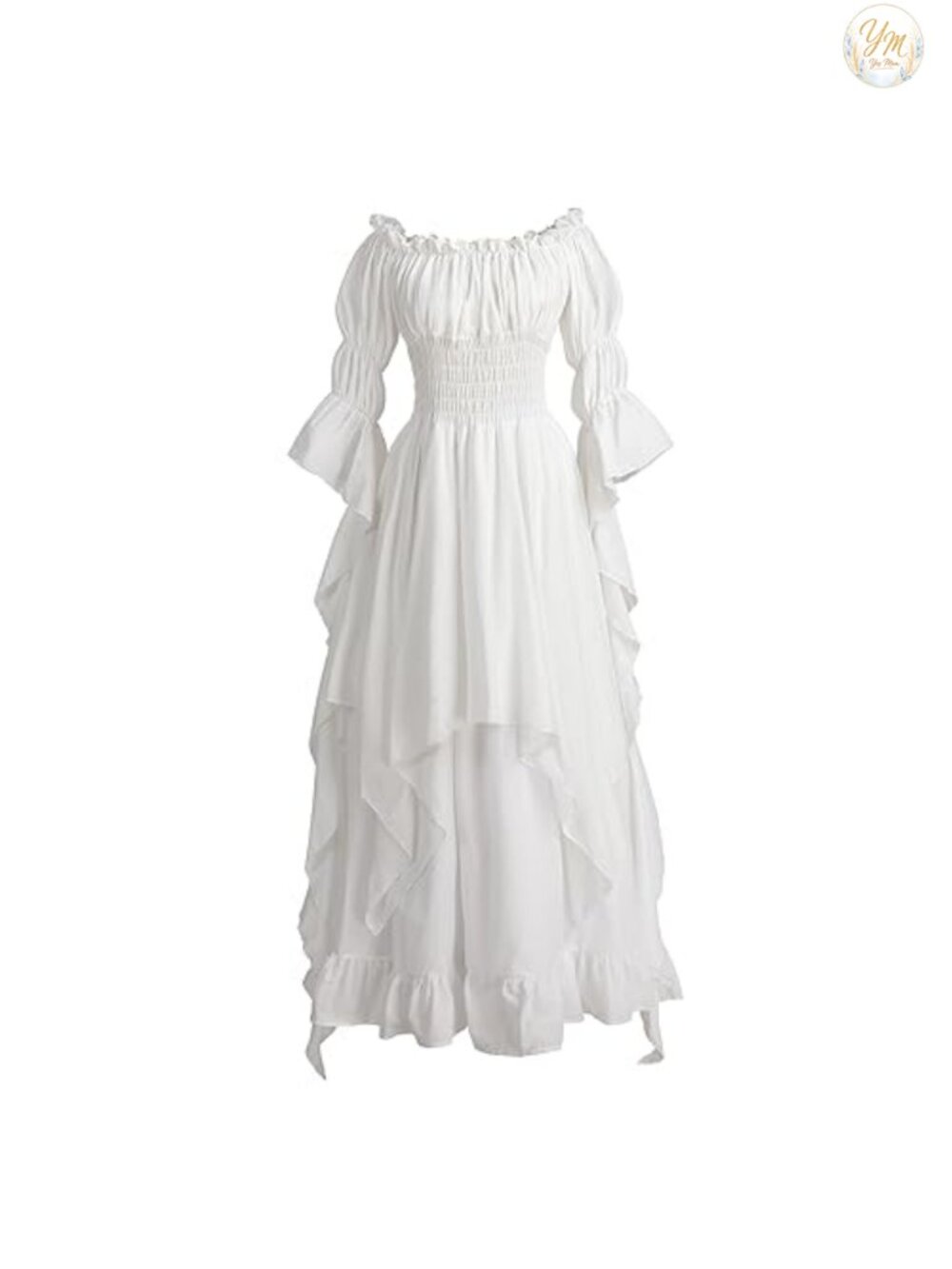 Medieval Renaissance Dress Women Cotton Costume Off Shoulder Plus Size Gothic